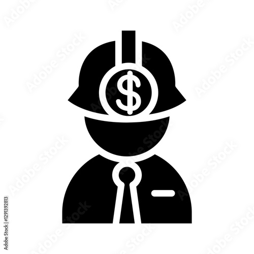 Investor icon in glyph style