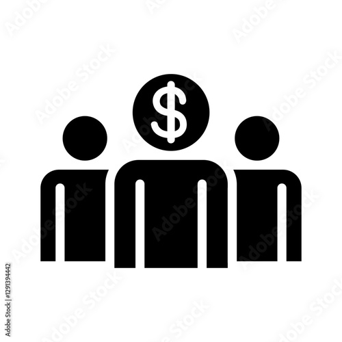 Investor icon in glyph style