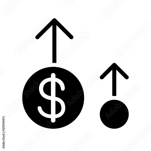 Profit icon in glyph style