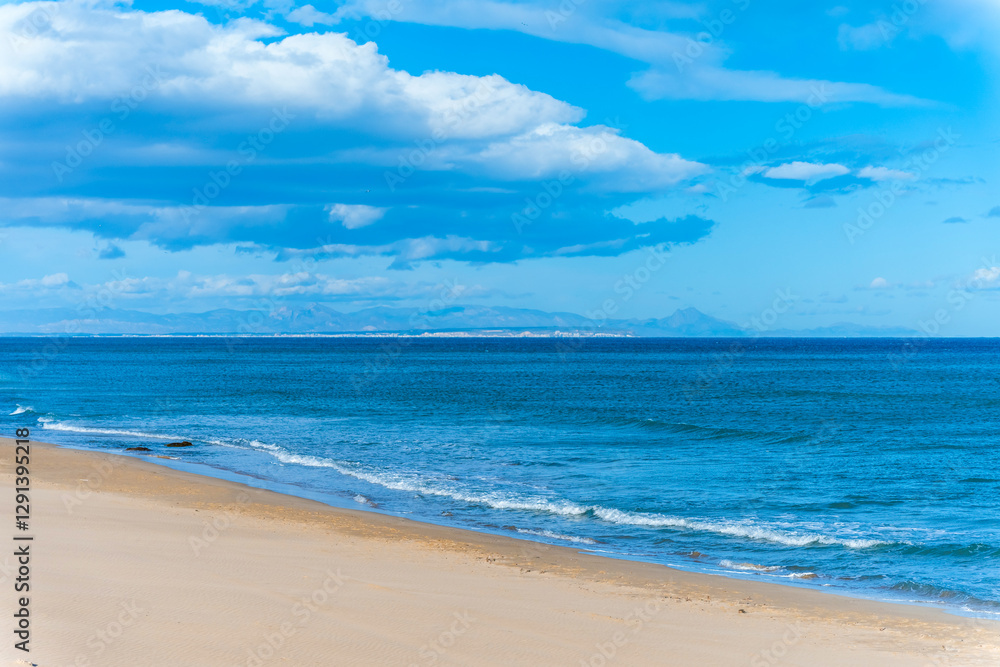 Fototapeta premium la mata beach in spain and mediterranean sea