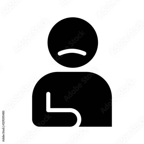 Stomachache icon in glyph style