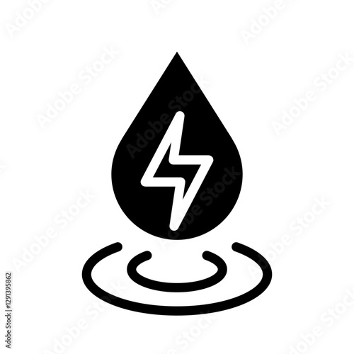 Acid icon in glyph style