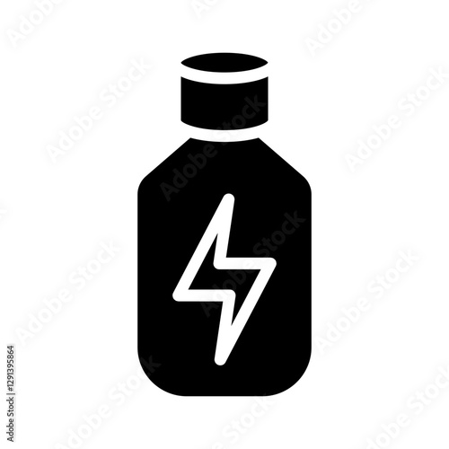 Acid icon in glyph style