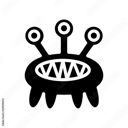 Computer virus icon glyph style