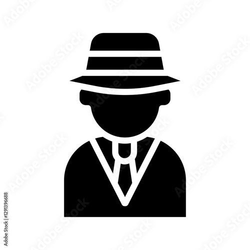 Hacker icon in glyph style