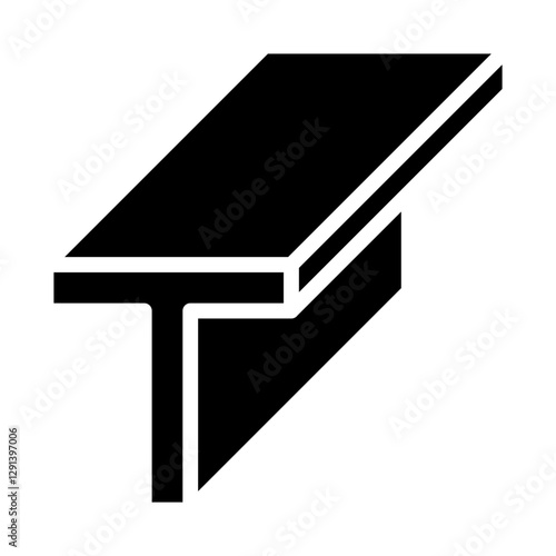 Steel pipe icon in glyph style