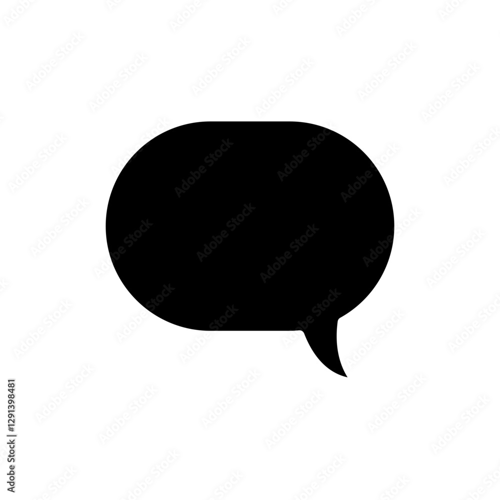 Chat bubble icon in glyph style Chat bubble icon in glyph style