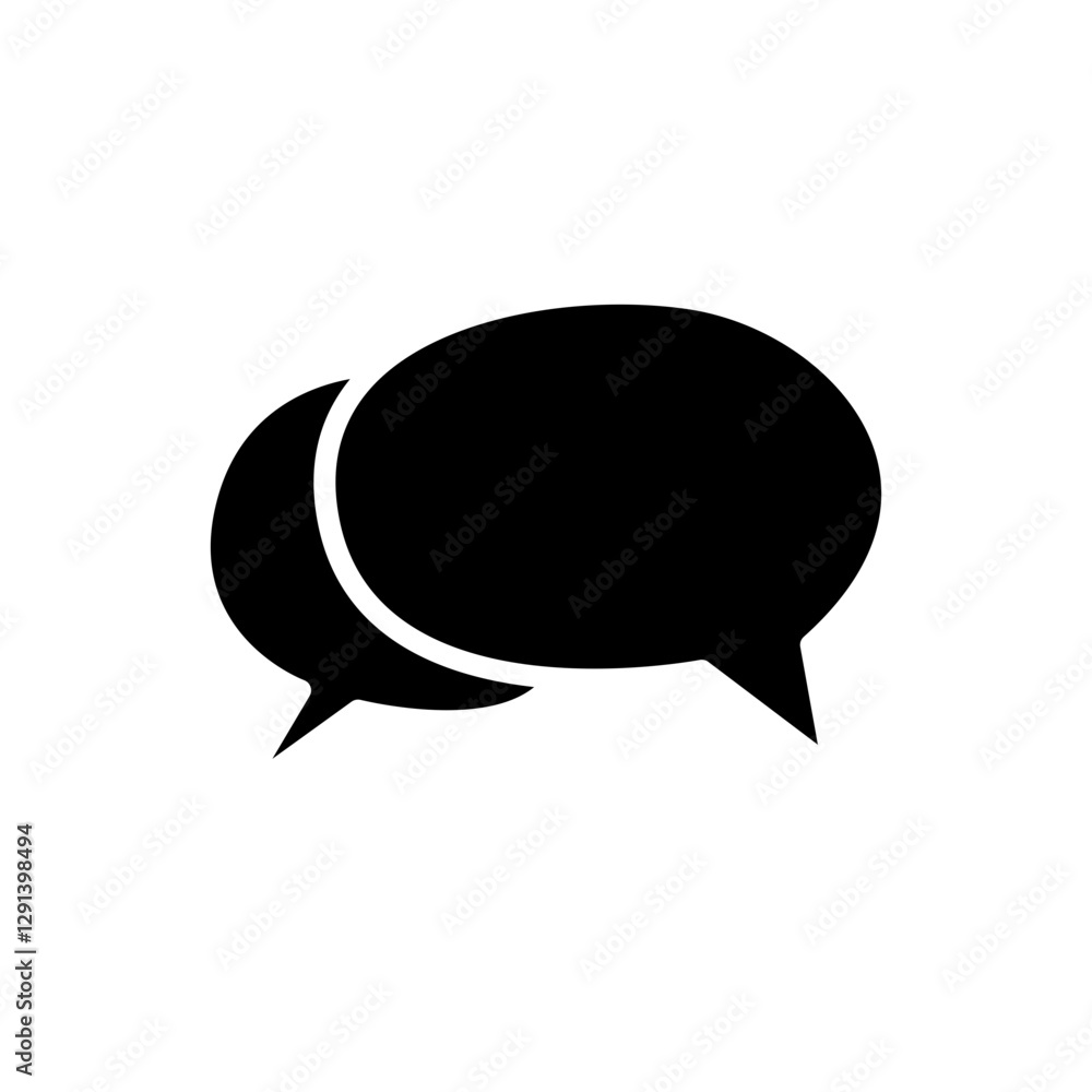 Chat bubble icon in glyph style Chat bubble icon in glyph style