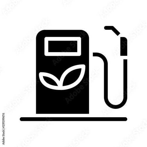 Biofuel icon in glyph style