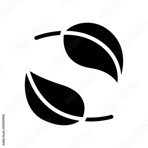 Nature conservation icon in glyph style