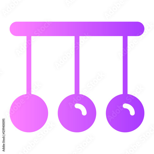 newton cradle gradient icon