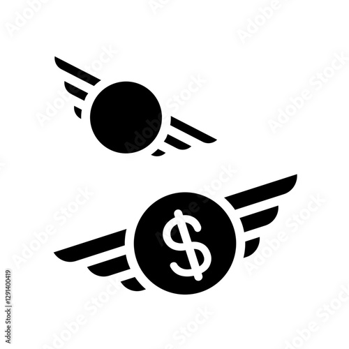 Investment icon in glyph style