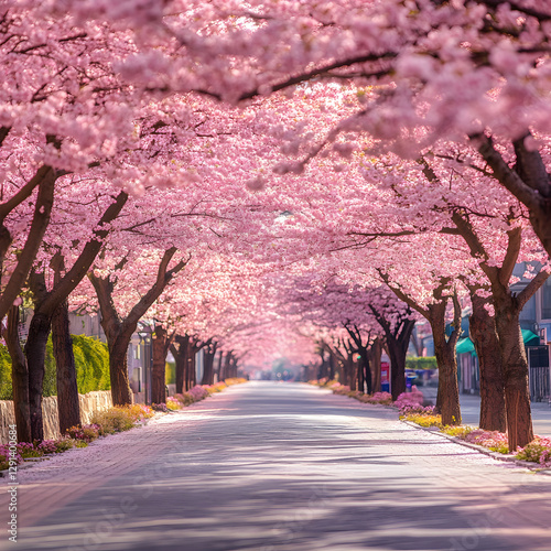 Stunning Cherry Blossom Tunnel