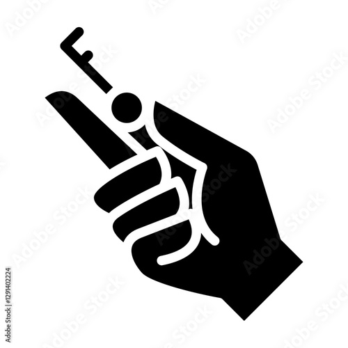 Key icon in glyph style