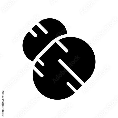 Potato icon in glyph style
