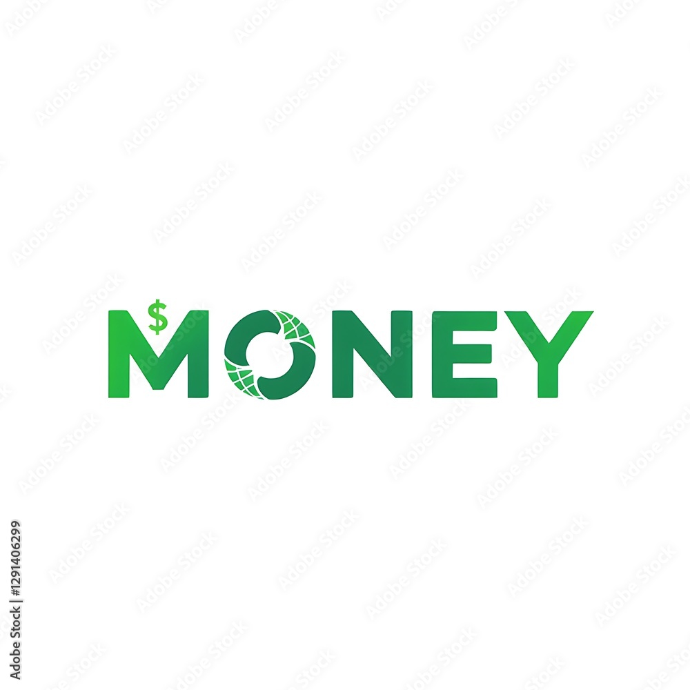 Financial Growth With Global Investment Strategy Showing Money and Currency Symbol Logo Graphic