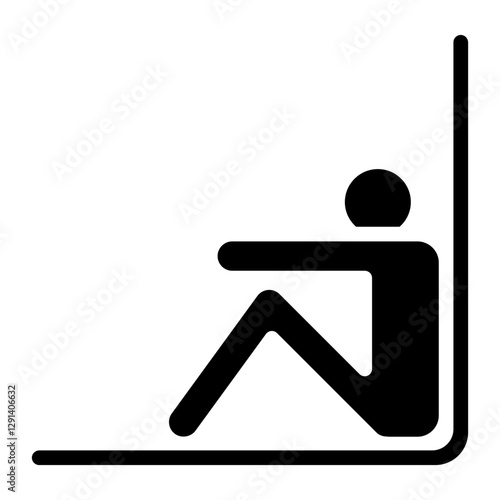 Depression icon in glyph style