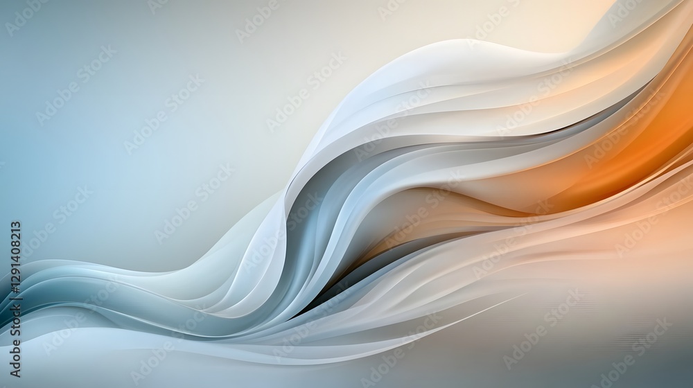 custom made wallpaper toronto digitalMinimalist Silver and White Flowing Wave Artful Abstract Lines with Soft Gradients Elegant Dynamic Composition Perfect for Clean and Modern Design Aesthetics
