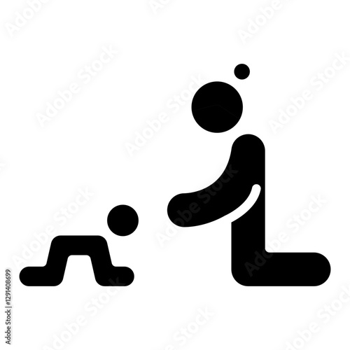 Mother icon in glyph style