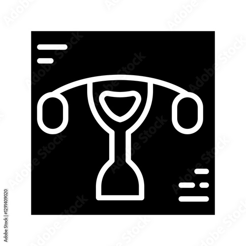 Ovary, IVF icon in glyph style