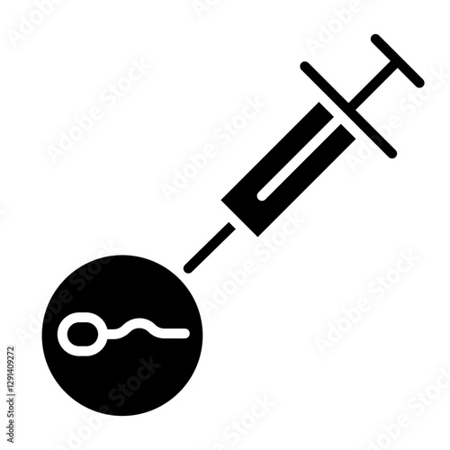 Artificial insemination, IVF icon in glyph style