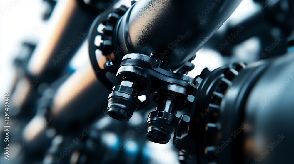 Intricate Machinery: A Close-Up of Industrial Gears and Pipes Intricate Machinery: A Close-Up of Industrial Gears and Pipes