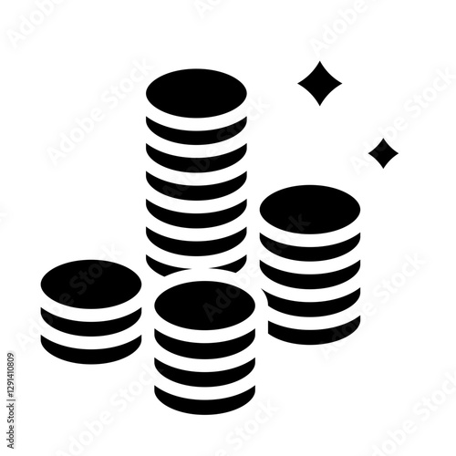 Money icon in glyph style