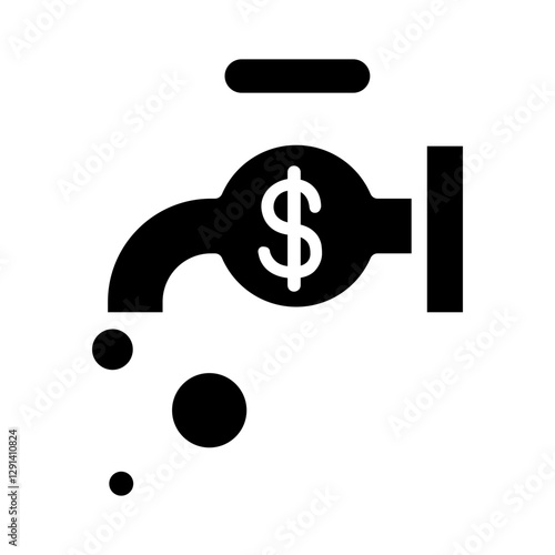 Passive income icon in glyph style