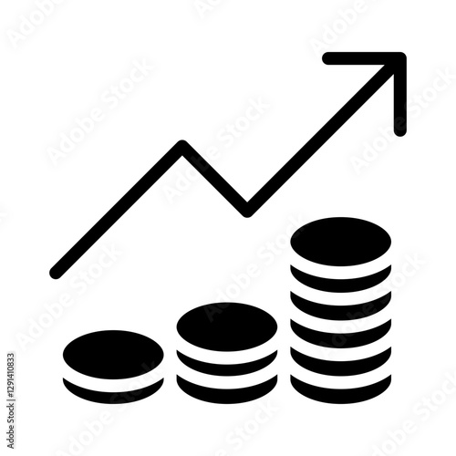 Cost burden icon in glyph style