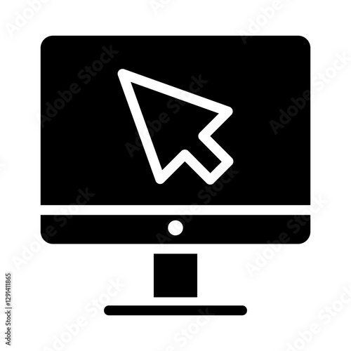 Computer icon in glyph style
