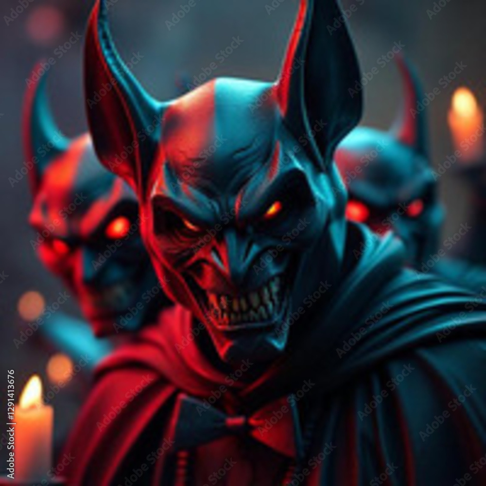 Obraz premium red devil mask