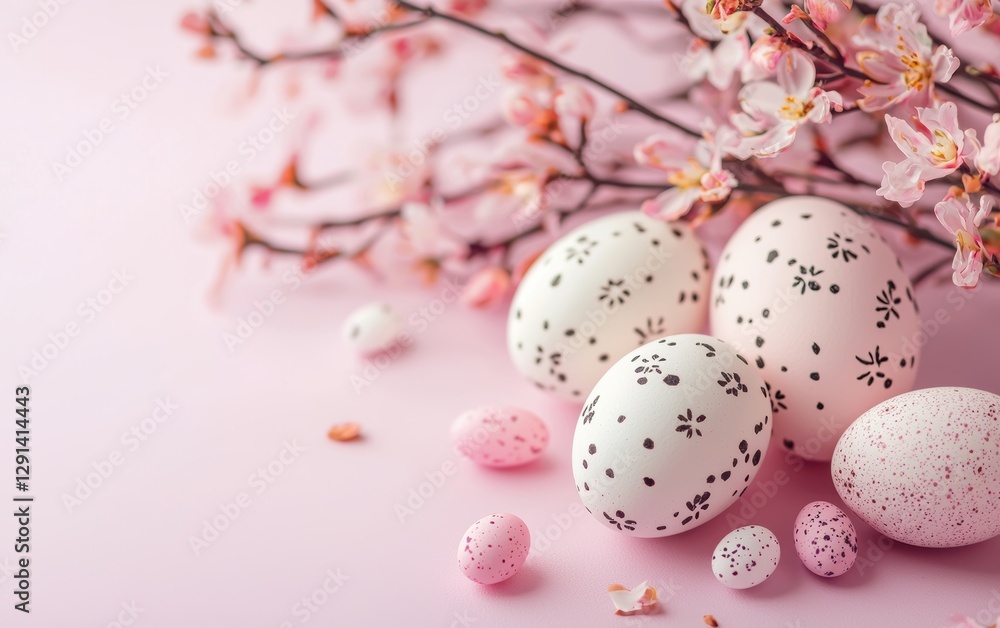 Soft lilac-pink split background with delicate Easter egg illustrations Easter Soft lilac-pink split background with delicate Easter egg illustrations Easter