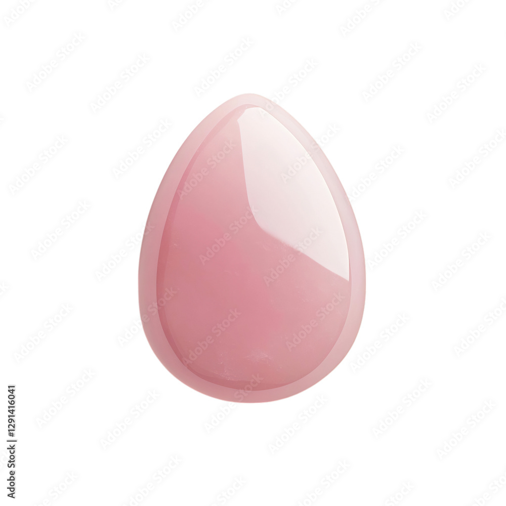 Smooth Rose Quartz Stone with Soft Pink Color Isolated on Transparent Background Smooth Rose Quartz Stone with Soft Pink Color Isolated on Transparent Background