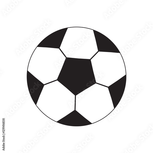 Classic Black and White Soccer Ball Illustration