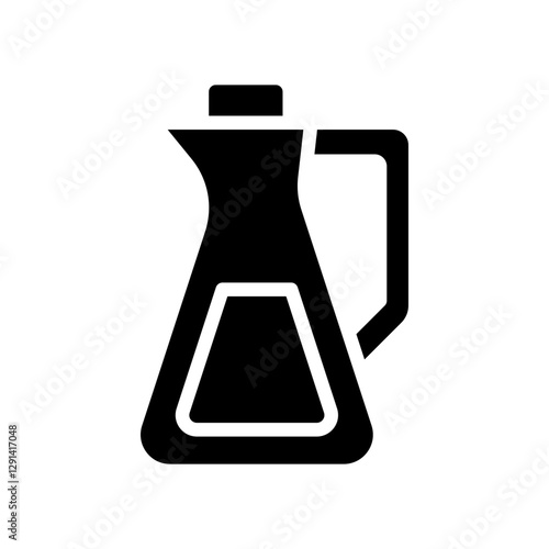 Apple vinegar icon in glyph style