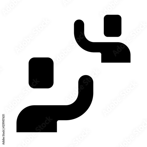 Social network icon in glyph style