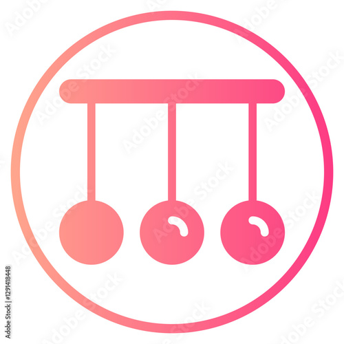 newton cradle gradient icon