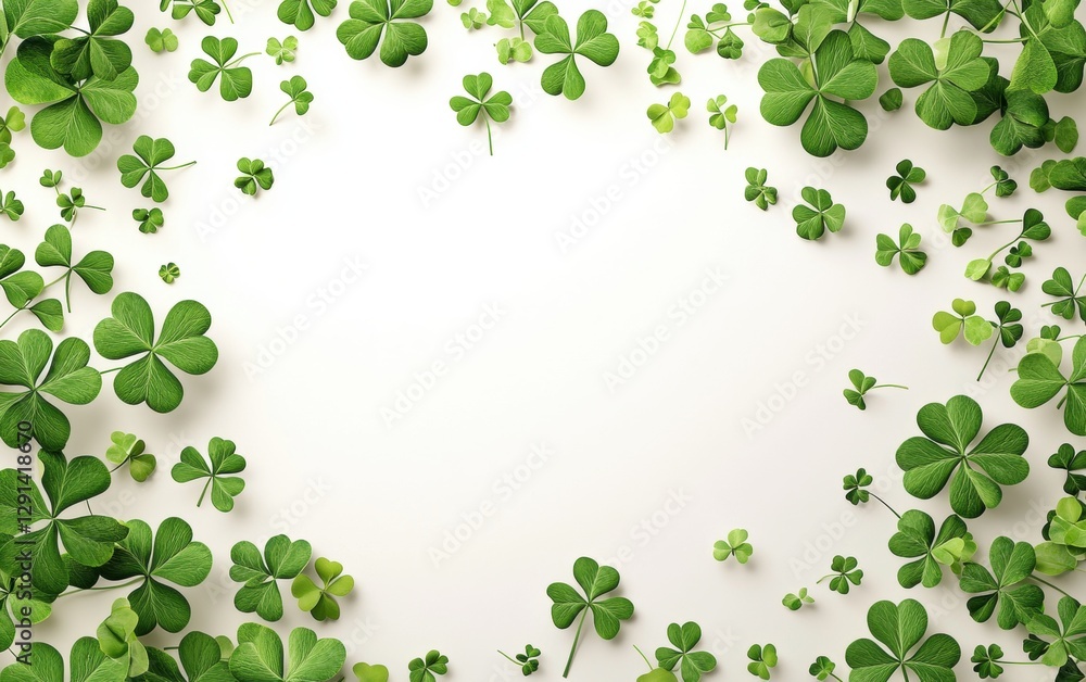 Saint Patrick Day Beige 3d background minimalistic mockup with space for text Saint Patrick Day Beige 3d background minimalistic mockup with space for text