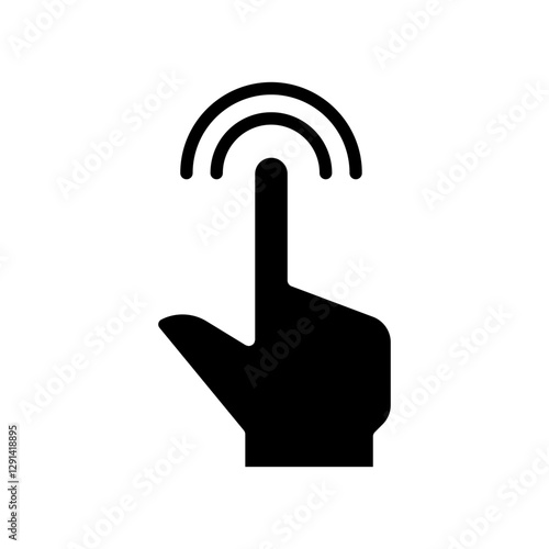 Touch screen icon in glyph style