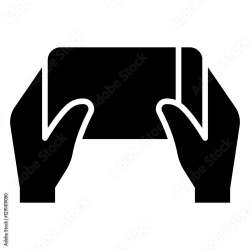 Touch screen icon in glyph style