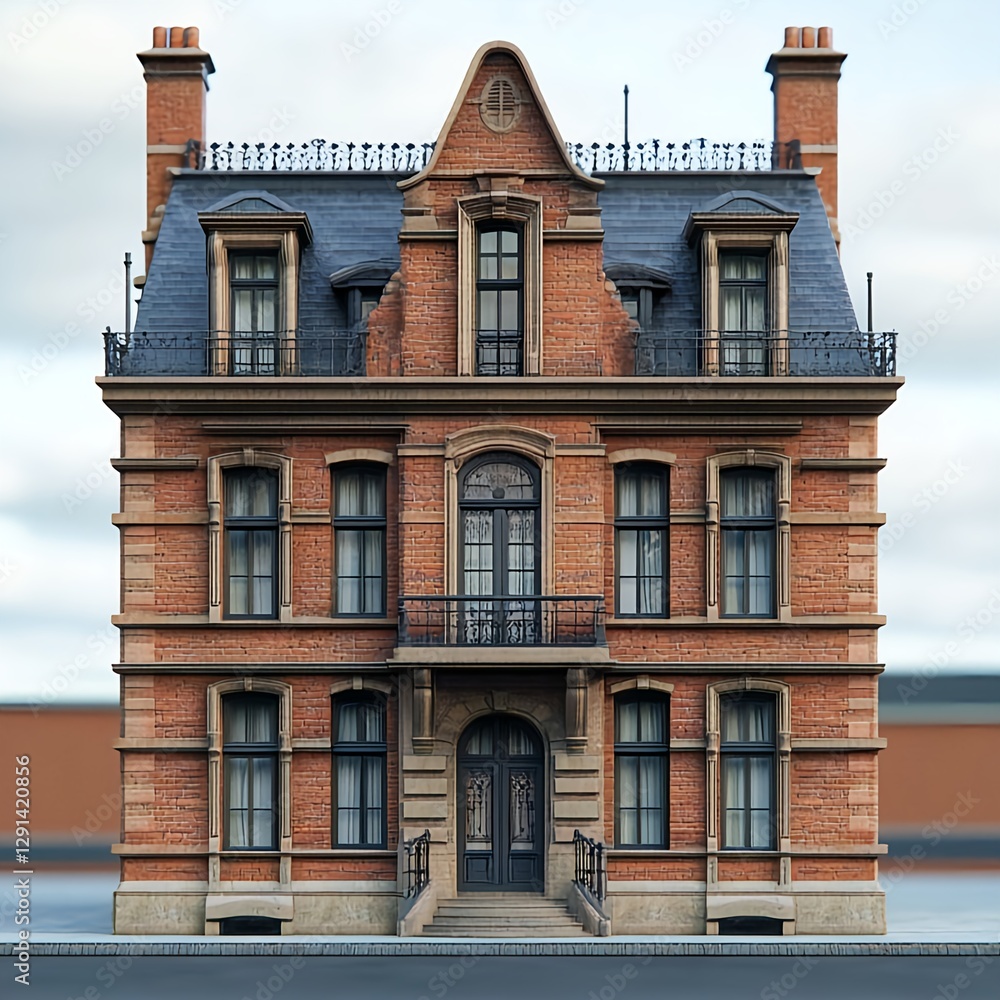 Fototapeta premium a British house with bricks