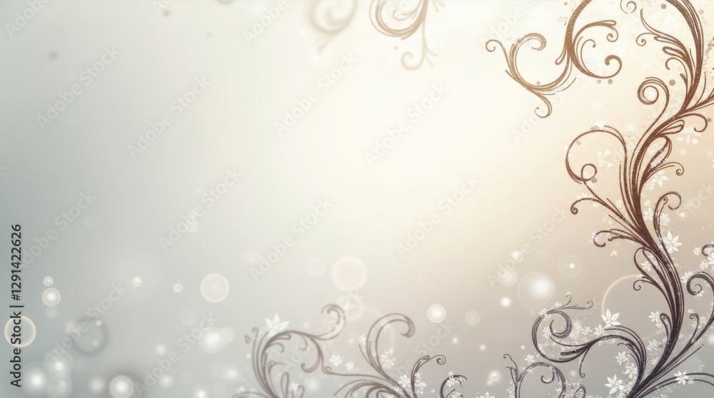 Elegant floral swirls with soft bokeh effect, perfect for background, wedding invitations, and greeting cards. Subtle, artistic, and graceful design with a light touch of nature. Elegant floral swirls with soft bokeh effect, perfect for background, wedding invitations, and greeting cards. Subtle, artistic, and graceful design with a light touch of nature.