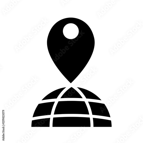 Location icon in glyph style