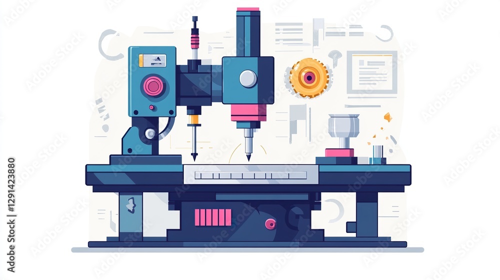 Industrial Machine in Factory Setting Industrial Machine in Factory Setting