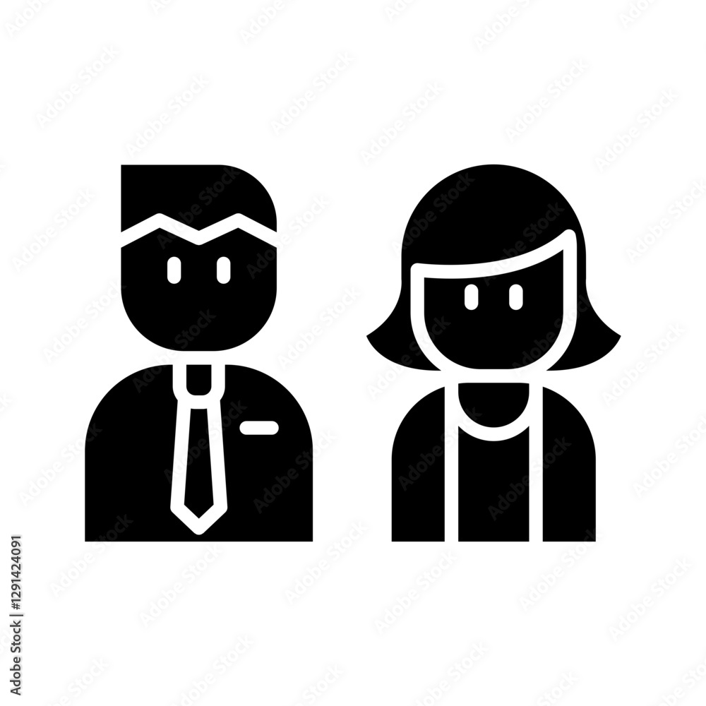 Naklejka premium Toilet sign icon in glyph style