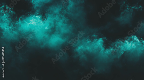 Wallpaper Mural Abstract teal smoke background with ethereal shapes for design and creativity Torontodigital.ca
