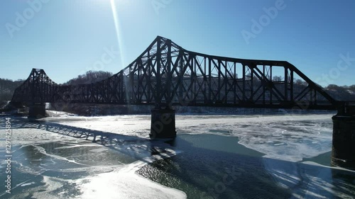 train bridge over the river