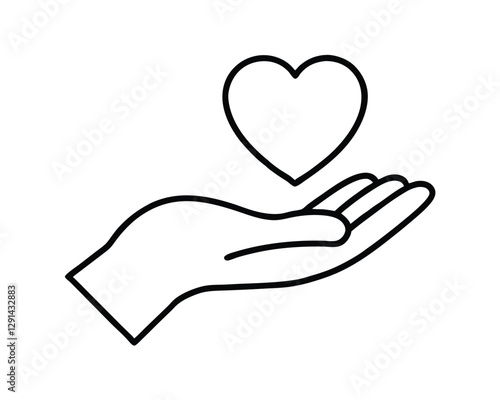 Hand Offering a Heart: Symbol of Love and Giving
