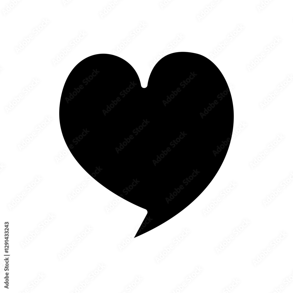 Obraz premium Chat icon in glyph style