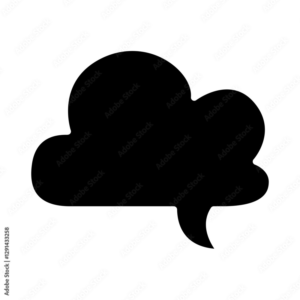 Obraz premium Chat icon in glyph style